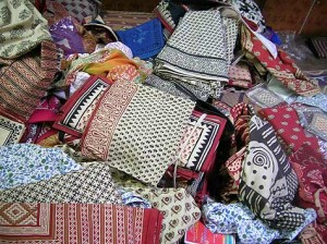 Heaps of Hand Block Printed Textiles in Bagru - Ready for Export